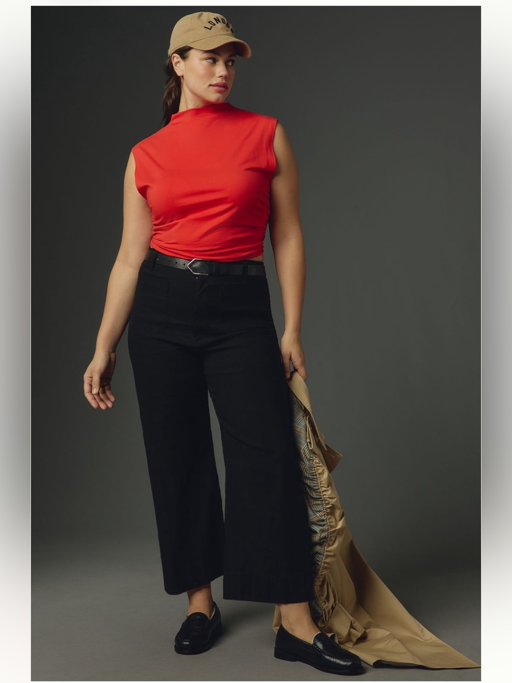 Anthropologie’s Maeve Colette Cropped Wide-Leg High-Rise Pants in Black - Picture 5 of 15